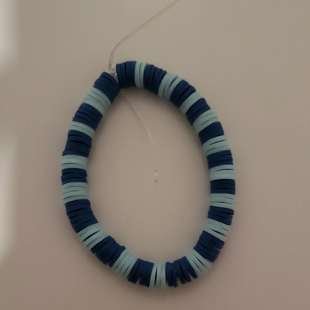 Blue and Light Blue Beaded Bracelet